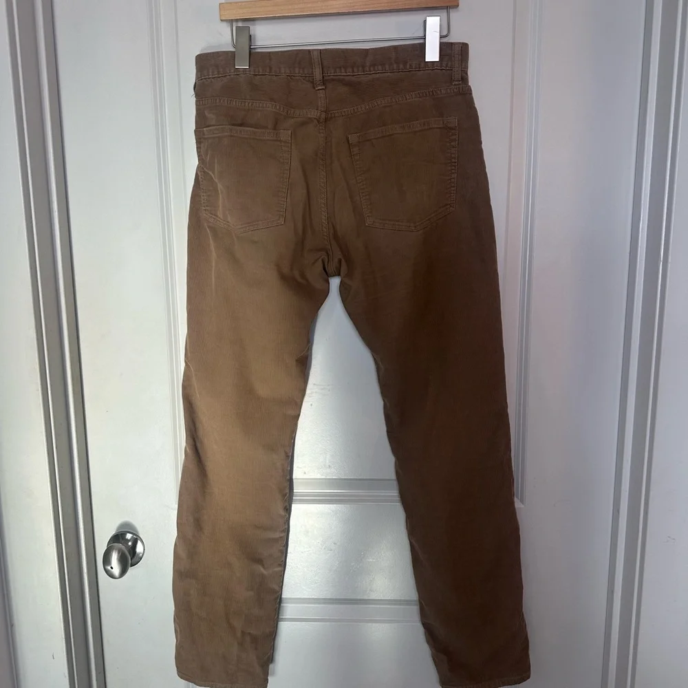 J. Crew Khaki Oak Brown Straight Keg Relaxed Corduroy Pants,31W/32L
